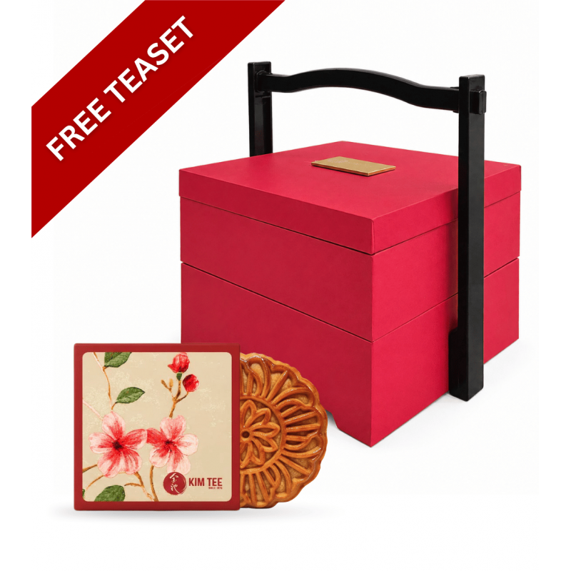 *PRESTIGE* 4-pc Mooncake Gift Set + FREE Teaset + FREE Delivery